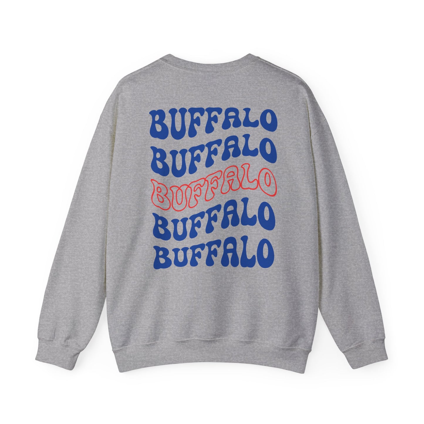 Buffalo Retro Sweatshirt | Vintage Buffalo Bills Sweatshirt | Crewneck | Bills Pullover - Direct to Garment Printed