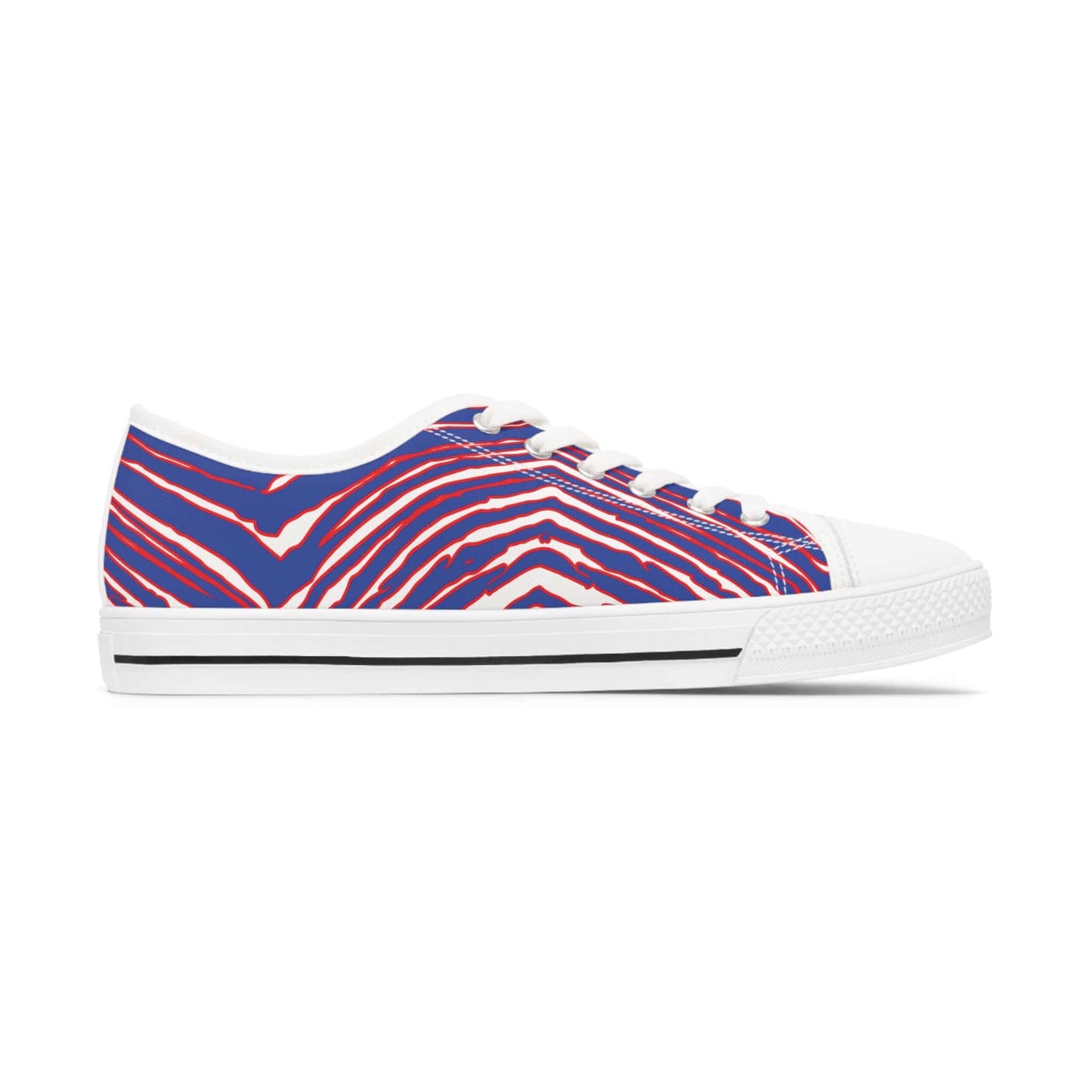 Buffalo Football Pattern Women's Low Top Sneakers - Bflo Thread Co.
