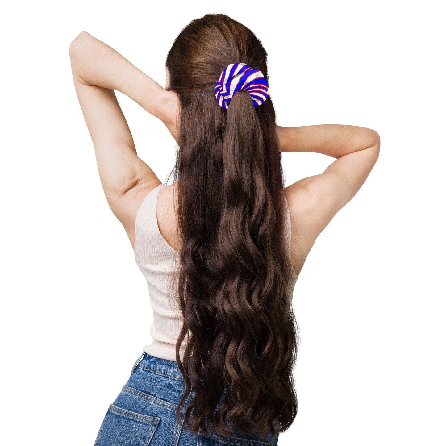 Buffalo Football Pattern Recycled Scrunchie - Bflo Thread Co.