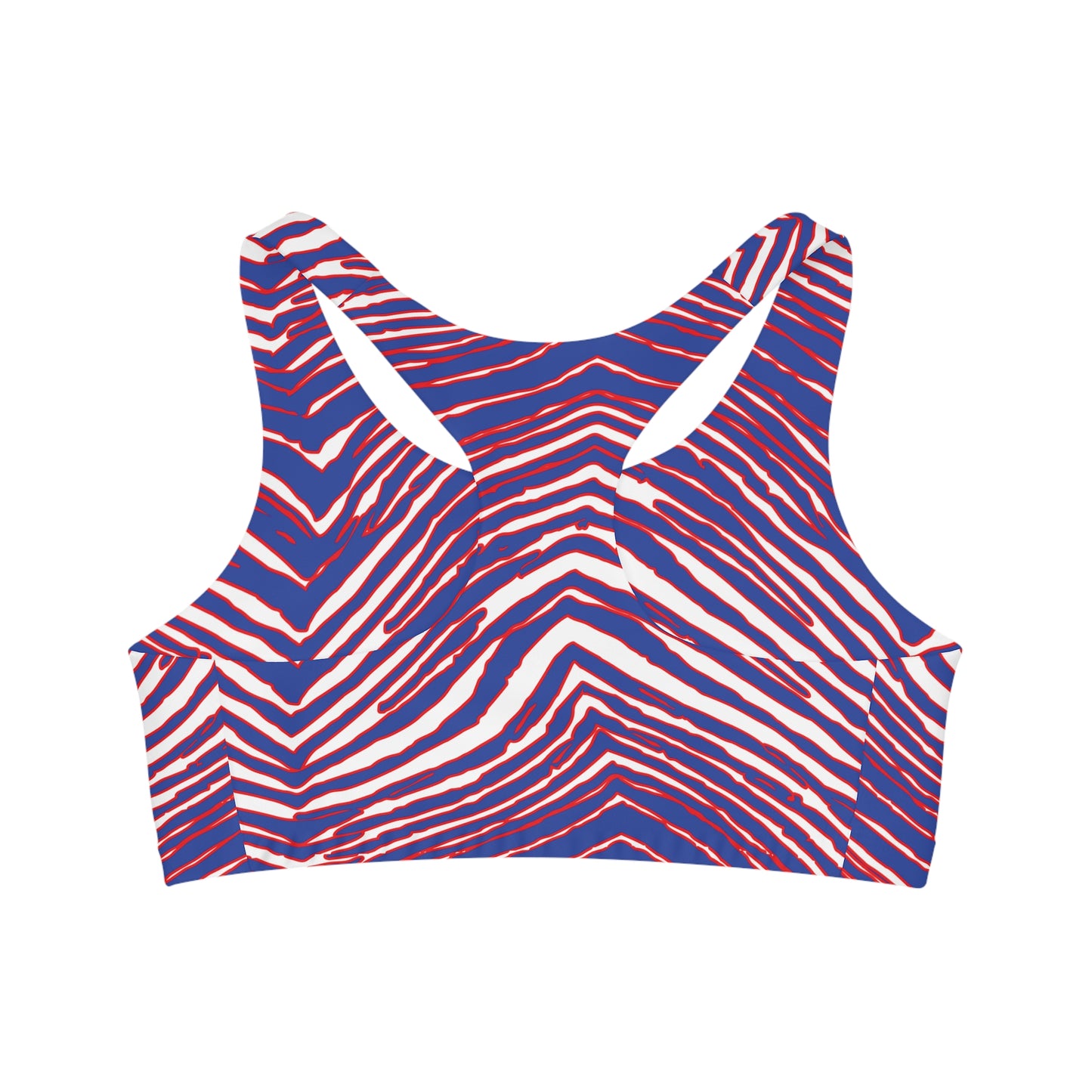 Buffalo Football Pattern Seamless Sports Bra - Bflo Thread Co.