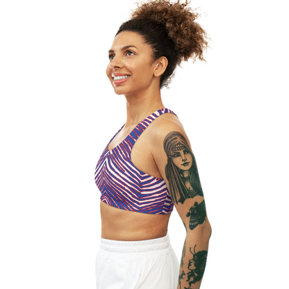 Buffalo Football Pattern Seamless Sports Bra - Bflo Thread Co.